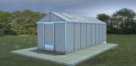 Gewächshäuser ein-schiffig