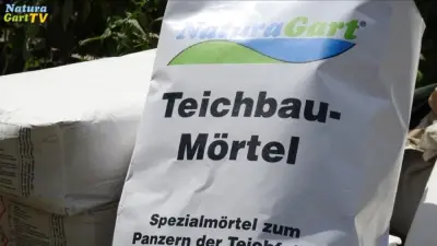Einsatz von Teichbau-Mörtel
