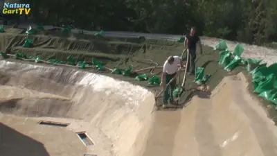 Vermörteln von Hangflächen