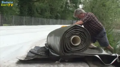 406 Quadratmeter Teichfolie alleine verlegt