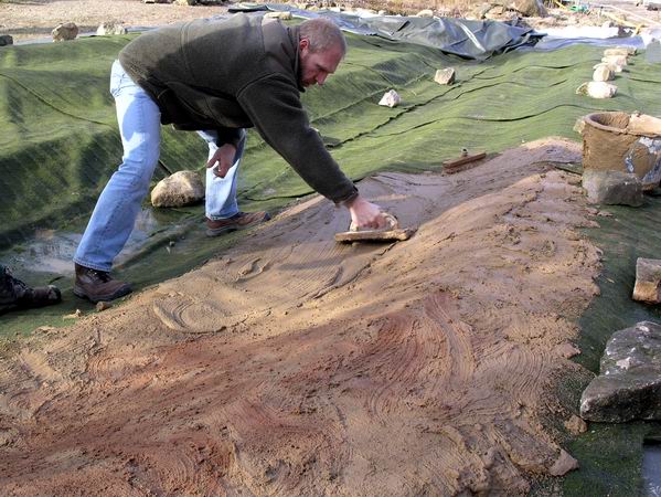 Verbundmatte fixieren