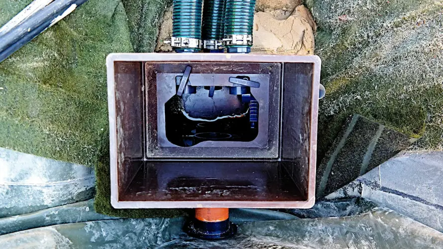 Regelung der Teichschlamm-Absaugung