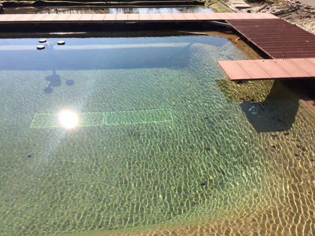 Schwimmteich mit Steg