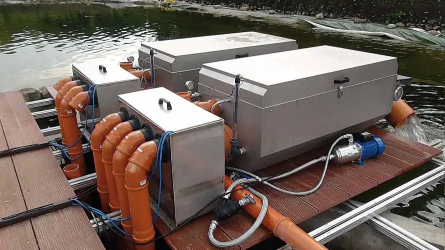 Systemvergleich von Teichfilter-Technik