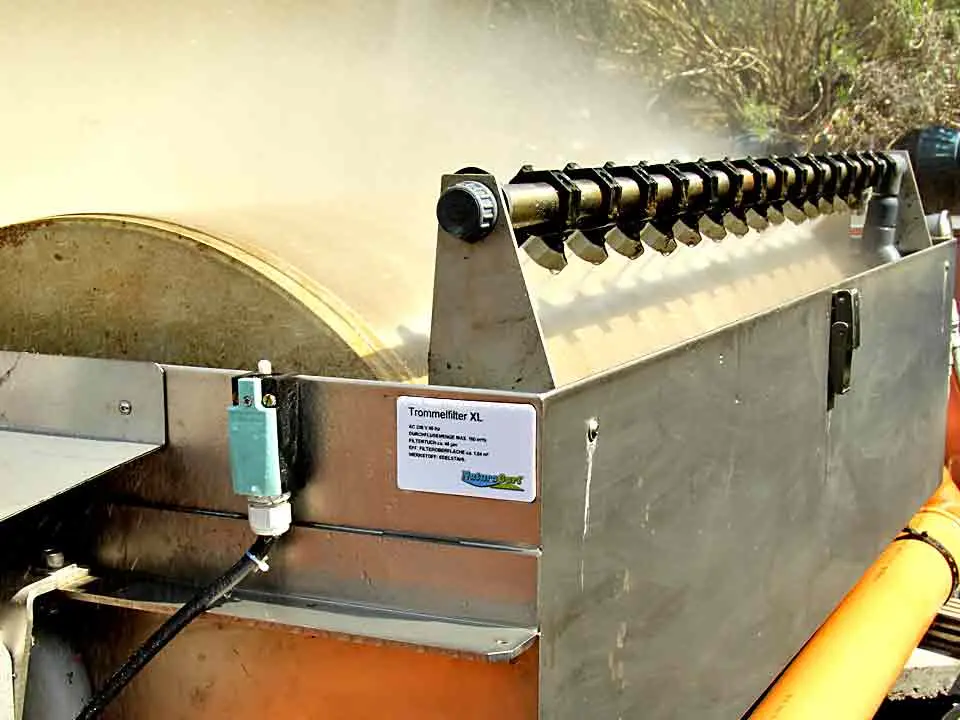 Trommelfilter: Ideal bei viel Wasser mit grobem Schmutz