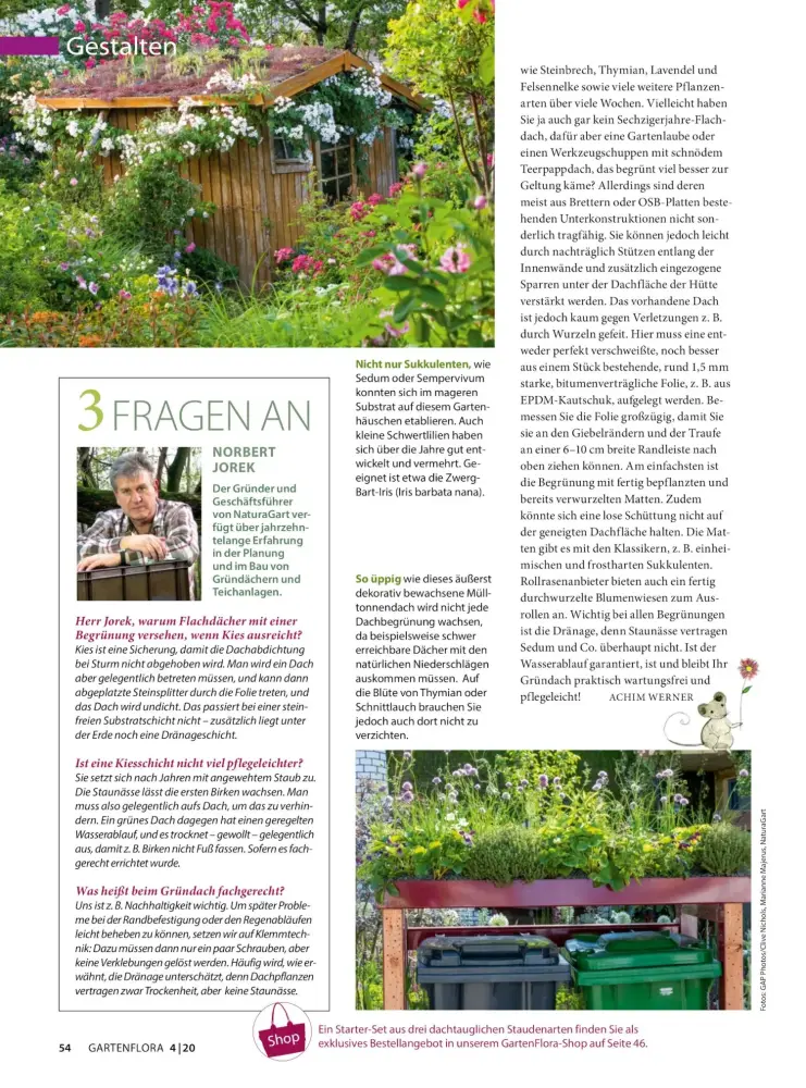 Beispiel Interview mit Norbert Jorek und GartenFlora Redakteur Achim Werner
