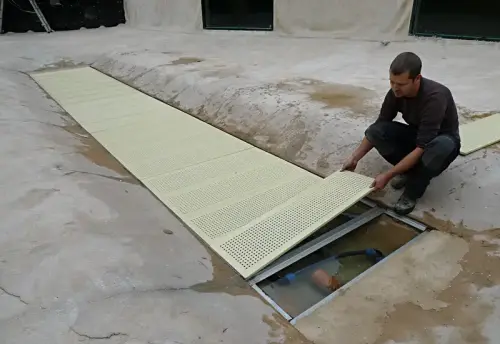 Einbau der Sedimentfalle