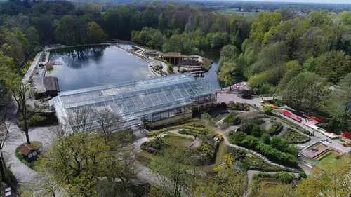 Luftaufnahme der Palmenhalle - Bild 1