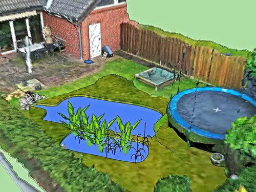 Ideale Teichplanung:  Ihr Garten als 3D-Modell