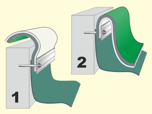 Das Klemmprofil ist unsichtbar