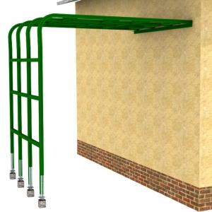 Anlehn-Rosenbogen 90° AB-4-170, pulverbeschichtet 