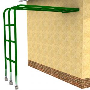 Anlehn-Rosenbogen 90° AB-2-115, pulverbeschichtet 