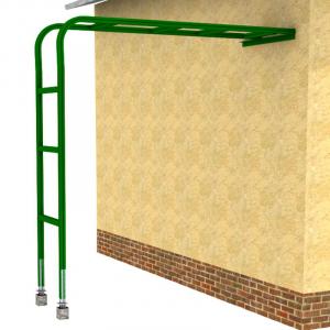 Anlehn-Rosenbogen 90° AB-2-60, pulverbeschichtet 