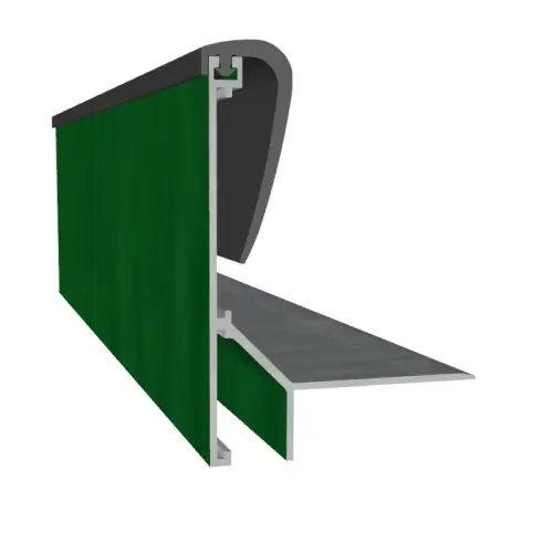 Dachrandprofil, Aluminium inkl. Gummilippe & Fugenblechen, farbig