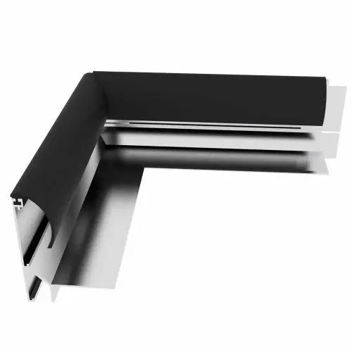 Dachrand-Ecke aus Aluminium, 30 cm, Außenecke inkl. Gummilippe & Fugenblechen