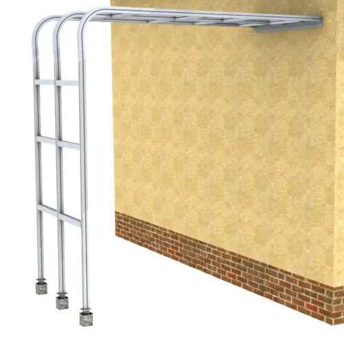 Anlehn-Rosenbogen 90° AB-2-115, Alu blank