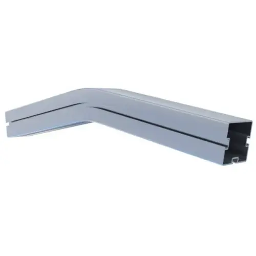 Aluprofil Bogen 20°, 50 x 50 mm, 3-Nut, Schenkel je 27 cm