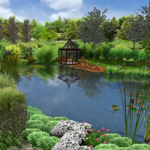 Schwimmteich 200 m³, bessere Bauweise mit Teichfolie Standard+, 1,0mm, schwarz