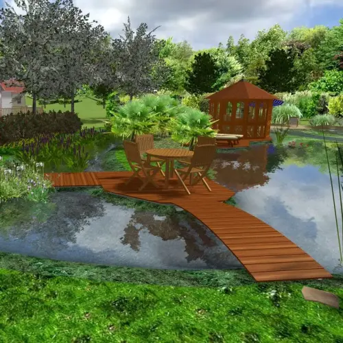 Schwimmteich 400 m³, bessere Bauweise mit Teichfolie Standard+, 1,0mm, schwarz