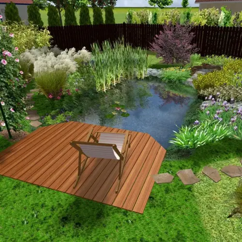 Naturteich "Molch", preiswerte Bauweise mit Teichfolie Premium Grün, 1,5mm