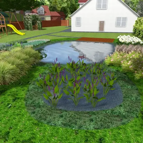 Koi-Teich, sicherste Bauweise mit Teichfolie Premium Grün, 1,5mm