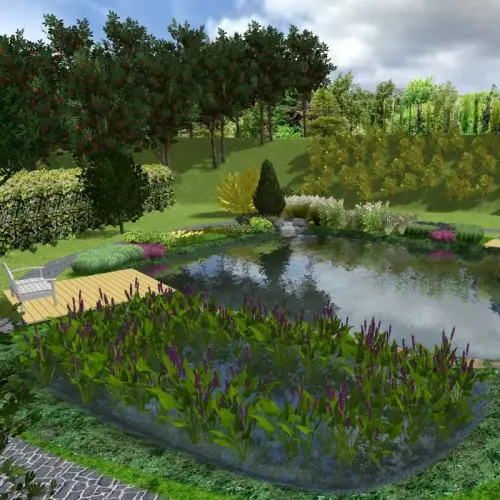 Stabiler Fischteich, preiswerte Bauweise mit Teichfolie Premium Grün, 1,0mm