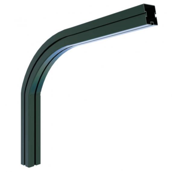 Aluprofil Bogen 80°, 50 x 50 mm, 3-Nut, Schenkel je 50 cm Tannengrün RAL 6009