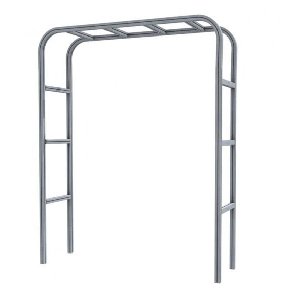 Rosentunnel RT 2-60, 200 cm breit, Alu blank 