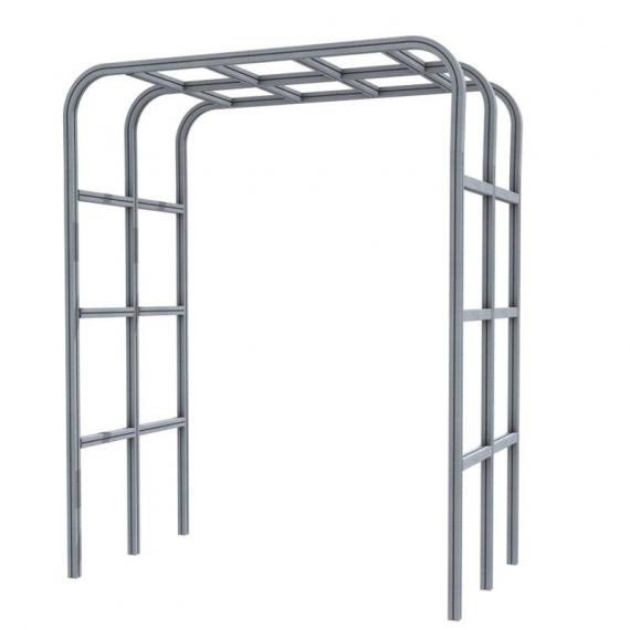 Rosentunnel RT 3-115, 200 cm breit, Alu blank 