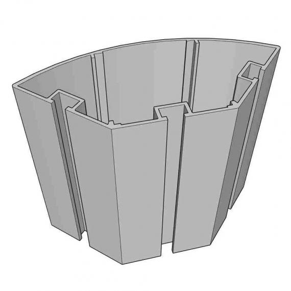 Aluprofil 90°-Winkel, 3-Nut 