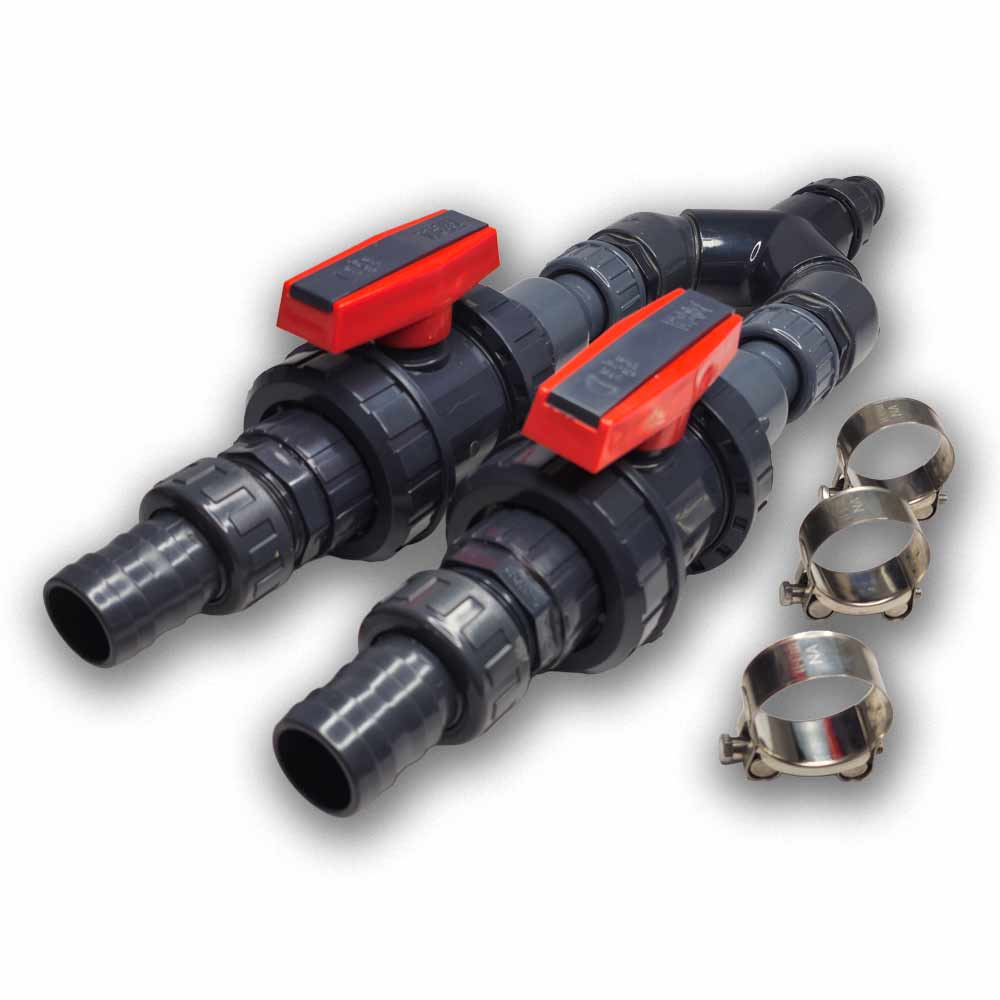 Artikelbild 1 des Artikels “Y-Verteiler Pro 40-40-40 Kugelhähne parallel “