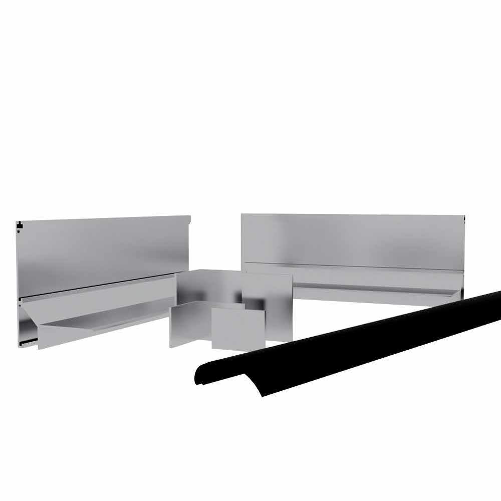 Artikelbild 2 des Artikels “Dachrand-Ecke aus Aluminium, 30 cm, Außenecke inkl. Gummilippe & Fugenblechen “