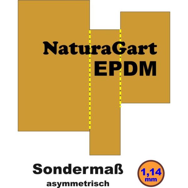 Artikelbild 2 des Artikels “Teichfolie, NaturaGart-EPDM, Kautschuk, 1,14 mm, asymmetrisches Sondermaß “
