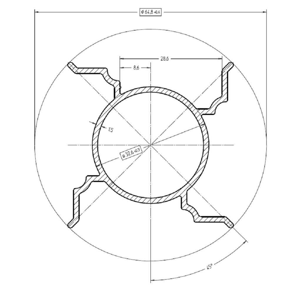 Artikelbild 2 des Artikels “Aluprofil 5x5 Innenverbinder / Innenstütze “
