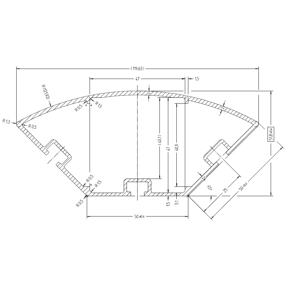 Artikelbild 2 des Artikels “Aluprofil 90°-Winkel, 3-Nut Tannengrün RAL 6009 | 25 cm“
