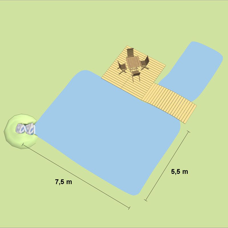 Artikelbild 2 des Artikels “Schwimmteich 50 m³, sicherste Bauweise mit Teichfolie Premium PLUS, 1,0mm, grün“