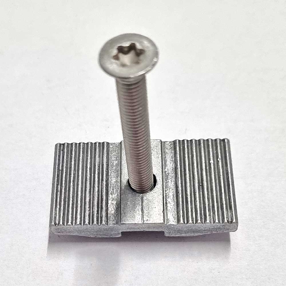 Artikelbild 3 des Artikels “Klemmstück gerade mit Schraube 50 mm und Mutter für äußeres Stegbrett 16 bis 35 mm “
