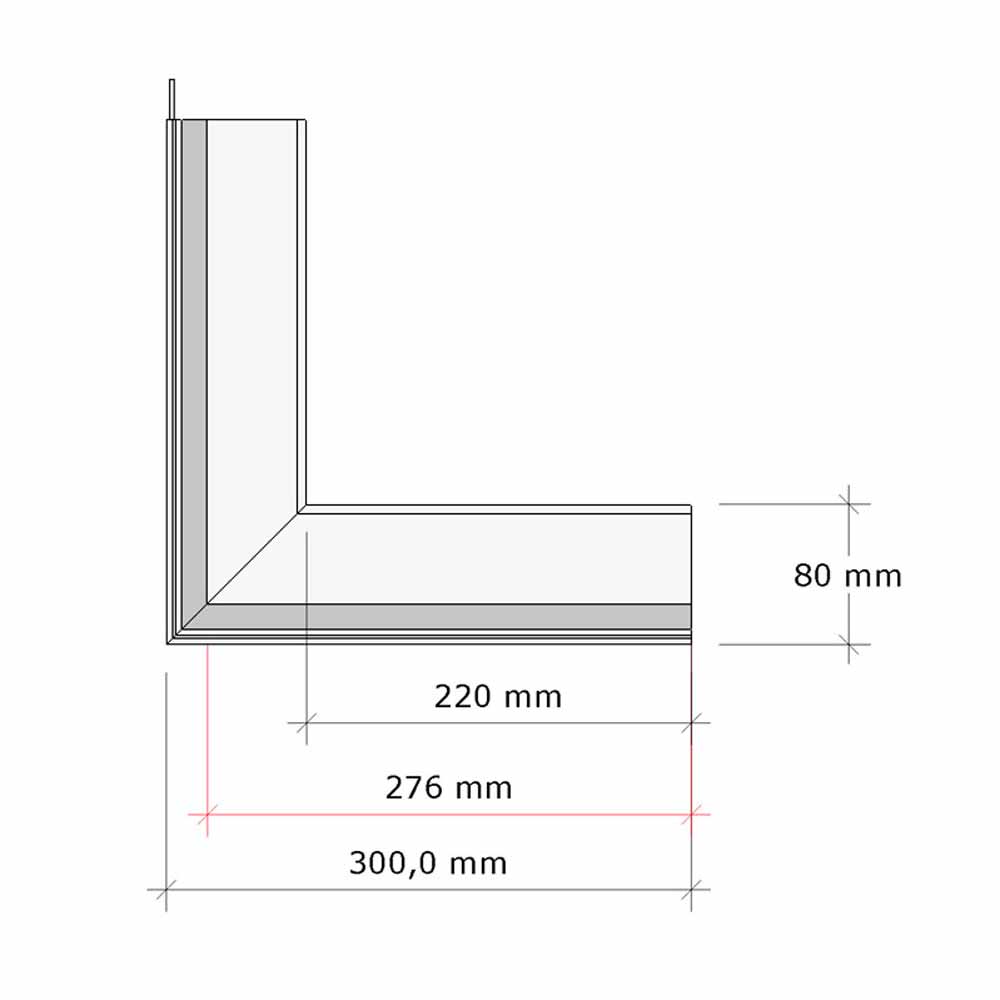 Artikelbild 4 des Artikels “Dachrand-Ecke aus Aluminium, 30 cm, Außenecke inkl. Gummilippe & Fugenblechen “
