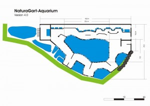 Grundriss des sich im Bau befindlichen NaturaGart Aquariums