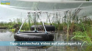 Schwimmstütze mit Teichnetz