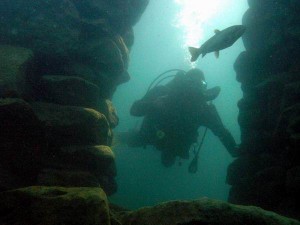 Höhlentauchen im NaturaGart Unterwasserpark