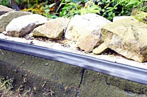 Teichbefestigung mit Uferband