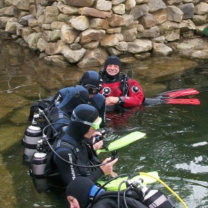 Vorbereitung zum Tauchgang