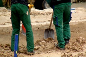 Profil der Teichgrube modellieren