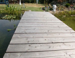 Ein Garten mit Teich schafft neue Lebensqualität und vermittelt Urlaubsgefühl. Eine Teichbrücke verstärkt den Eindruck.