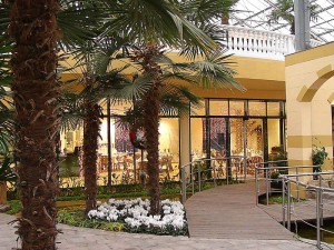 Das Palmen-Bistro im NaturaGart Park